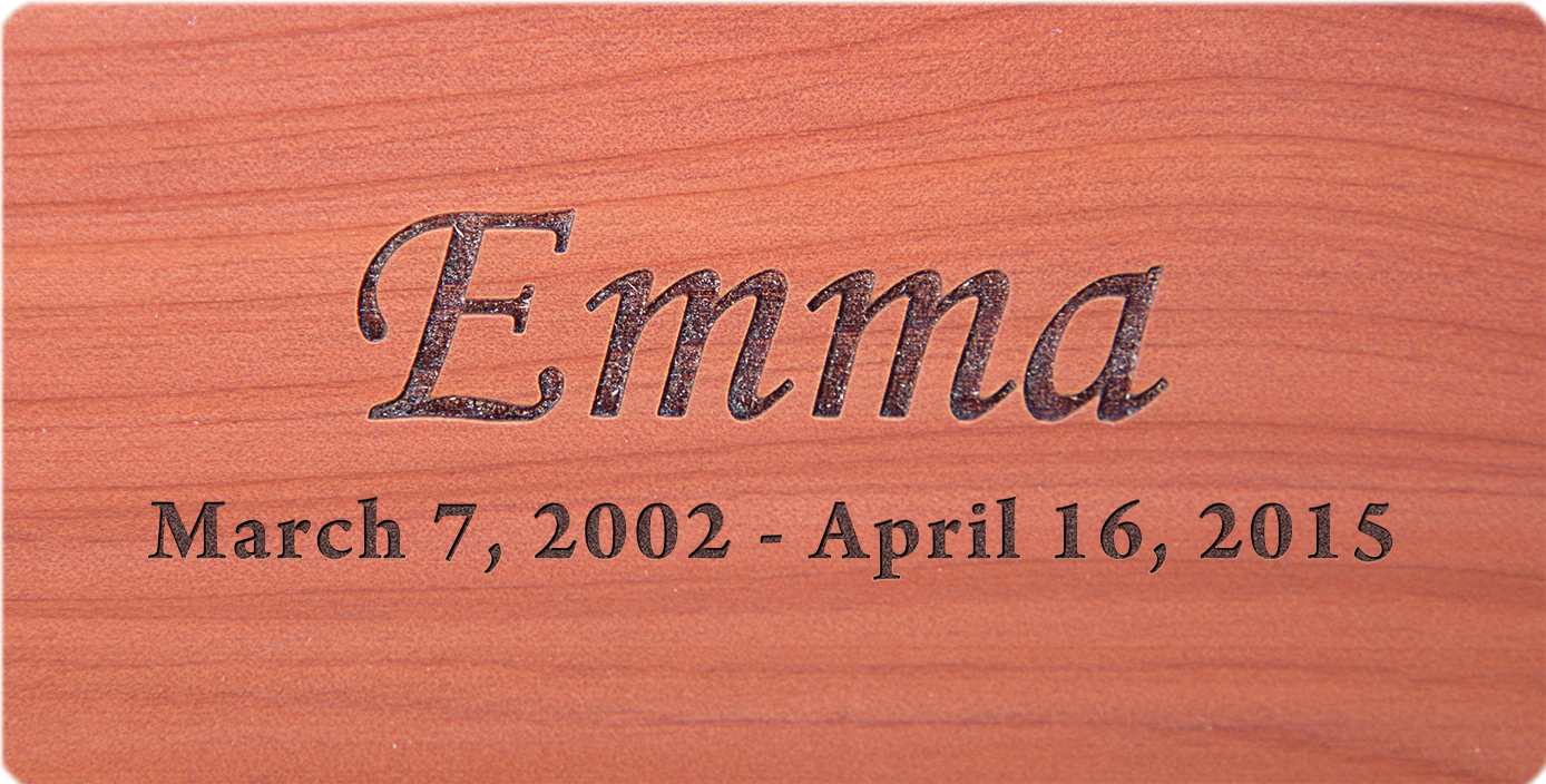 Extra Etching On Wood Urns - Up To 4 Lines-image