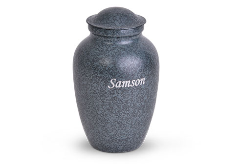 Decorative Metal Urn - Blue Image