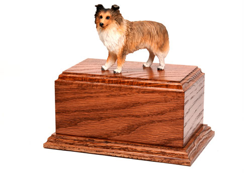 Wooden Urn with Figurine-image
