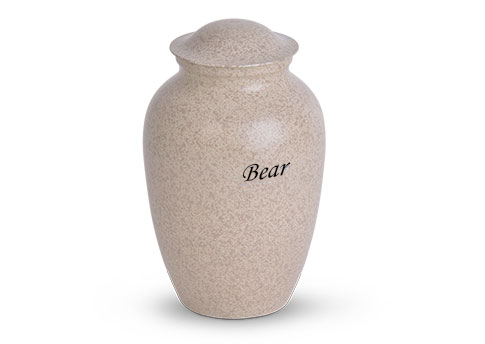 Decorative Metal Urn - Tan-image