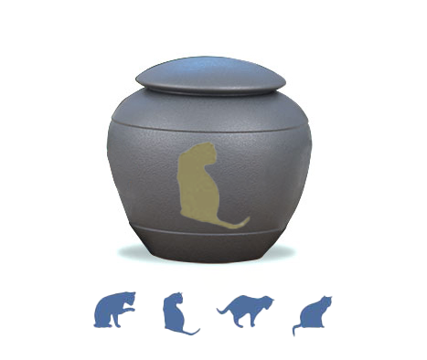 Silhouette Urn - Shale Cat-image