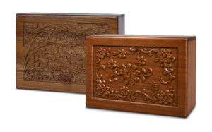 Carved Wood urn-image